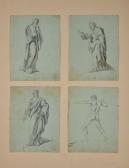 EGOROV Aleksei 1776-1851,Quatre dessins académiques,1800,Eric Caudron FR 2023-03-31