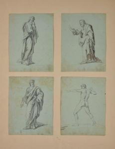 EGOROV Aleksei 1776-1851,Quatre dessins académiques,1800,Eric Caudron FR 2023-03-31