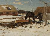 EGOROV Valentin 1935,Horses in a Snowy Landscape,1961,Whyte's IE 2009-12-07
