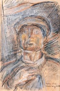 EGRY Jozsef 1883-1951,Self-portrait,1949,Nagyhazi galeria HU 2023-12-12