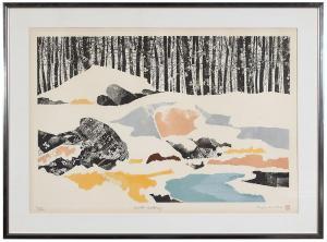 Eguchi Yasu 1938,Winter Scattering,Brunk Auctions US 2018-11-15