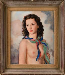 EHLINGER Maurice 1896-1981,Jeune femme en buste,Osenat FR 2023-06-25