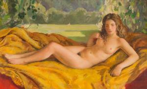 EHLINGER Maurice 1896-1981,Jeune fille étendue dans un paysage,Baron Ribeyre & Associés 2023-02-17