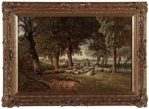 EHRKE Edward 1837-1884,EHRKE , SCENERY WITH A FLOCK,Renascimento PT 2014-10-30