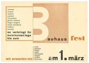 EHRLICH Franz 1907-1983,Einladungskarte zum „Bauhausfest am 1. März,1930,Villa Grisebach 2019-05-30