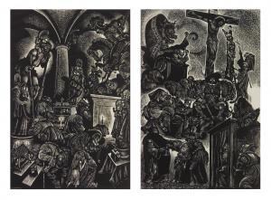 EICHENBERG Fritz 1901-1990,Folly of the Monks Folly of Worshipping Idols,Rachel Davis US 2023-08-05