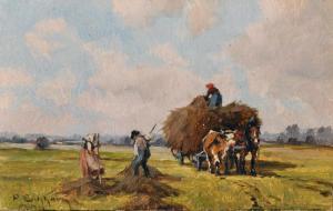 EICHHORN Peter 1877-1960,Loading a Hay Wagon,John Nicholson GB 2016-12-21