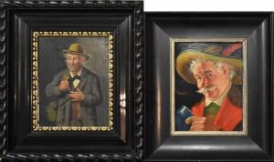 EICHINGER Erwin 1892-1950,Mann mit Krug / Mann mit Weinglas,Scheublein Art & Auktionen DE 2024-02-02