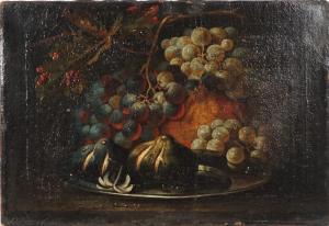 EICHLER Johann Conrad 1680-1748,Nature morte aux figues et raisins,1738,Ruellan FR 2022-07-23