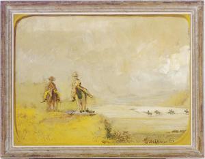 EILSHEMIUS Louis Michel 1864-1941,Scouts on horseback,1916,Christie's GB 2009-06-30
