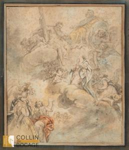 EISEN Charles Dom. Joseph 1720-1778,Vierge en gloire,Delorme-Collin-Bocage FR 2024-03-22