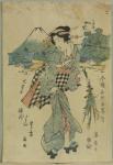 EISEN Ikeda, Keisai,Eisen, Ikeda . Geisha mit Blumenstrau?, Japan,1848,Eckert & Nolde 2007-06-30
