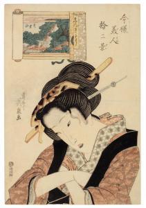 EISEN Ikeda, Keisai 1791-1848,Shinkiso (The melancholy type),1838,Christie's GB 2017-11-08