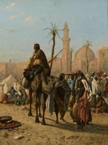 EISENHUT Ferencz, Franz 1857-1903,Markt in Tanta Ägypten,Wendl DE 2020-03-05