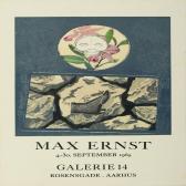 EISENHUT Max Ernst 1899,Composition, exhibition poster from Galleri 14,Bruun Rasmussen DK 2016-02-15