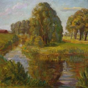EISENLOHR Edward G 1872-1961,Summer landscape,1920,Nagel DE 2010-12-08