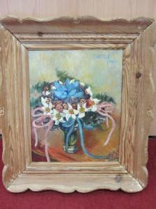 EISENMANN Germaine 1894-1970,Bouquet de narcisses, et fleus bleues,1951,Millon & Associés 2014-02-05