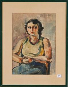 EISENSCHITZ Willy 1889-1974,Portrait de femme assise,Conan-Auclair FR 2024-03-09