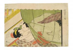 EISHO Chokosai 1792-1799,lovers under a mosquito net,18th century,Bonhams GB 2023-09-20