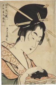 EISHO Chokosai,Wakamatsuya uchi Midorigi: KAKUCHU BIJIN KURABE [M,Mainichi Auction 2023-07-29