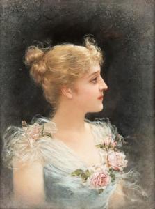 EISMAN SEMENOWSKY Emile 1857-1911,Portret młodej kobiety,1892,Sopocki Dom Aukcjny PL 2023-03-08