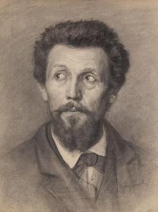 EJSMOND Franciszek, Franz 1859-1931,A portrait of a man,1880,Desa Unicum PL 2019-12-03