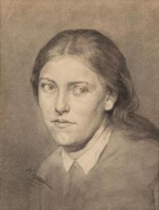 EJSMOND Franciszek, Franz 1859-1931,Woman portrait,1880,Desa Unicum PL 2019-12-03