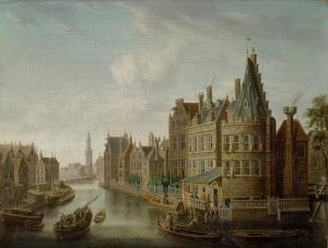 EKELS Jan Ekels I 1724-1781,View of the Kloveniersdoelen, Amsterdam,Rosebery's GB 2024-02-27