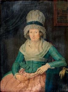 EKELS Jan Ekels II 1759-1793,Portrait de femme tenant un éventail,1792,Brissoneau FR 2012-03-09