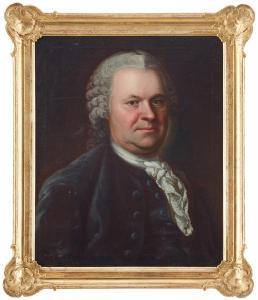 EKLUND Anders,Porträtt föreställande lagman Eric Cederlöf (1709-,1772,Uppsala Auction 2023-03-14