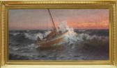 EKMAN Emil 1880-1951,Fiskebåt på stormande hav,Uppsala Auction SE 2015-10-13