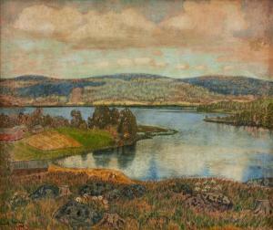 EKSTAM ALFRED 1878-1935,Utsikt över sjön,1929,Uppsala Auction SE 2023-12-12