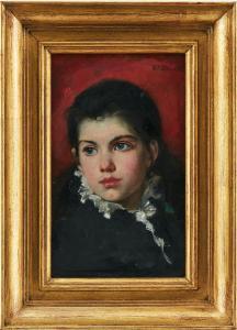 EKWALL Emma 1838-1925,Flickporträtt,Uppsala Auction SE 2023-08-15