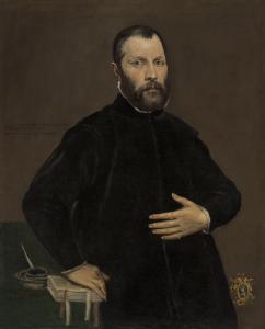 EL GRECO Domenikos Theotokopoulos 1541-1614,Portrait of a gentleman, half-length, in bla,Christie's 2021-12-07