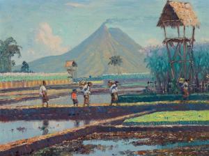 ELAND LEONARDUS Joseph Eland 1884-1952,Heading Home from Sawah,Larasati ID 2016-04-23