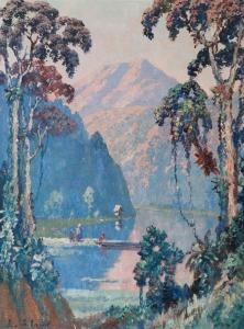 ELAND LEONARDUS Joseph Eland 1884-1952,View of a Lake,Larasati ID 2011-10-22
