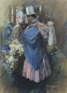 ELCOCK Howard K 1900-1900,Portrait of a Bolivian Flower Seller,1930,Ewbank Auctions GB 2021-06-17