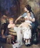 ELCON 1900-1900,Mother bathing her children,Fonsie Mealy Auctioneers IE 2014-02-18