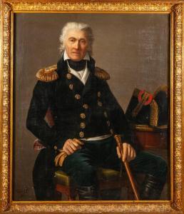 ELIAERTS Jan Frans 1761-1848,Retrato de militar con bastón de mando,1806,Goya Subastas ES 2021-05-06