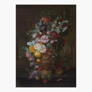 ELIAERTS Jan Frans,Still Life with Mixed Flowers in an Urn on a Ledge,1814,Freeman 2022-02-22