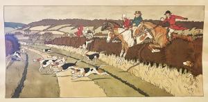 ELIOTT Harry 1882-1959,CHASSE A COURRE,Eric Caudron FR 2024-04-02