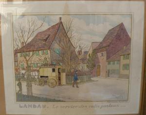 ELIOTT Harry 1882-1959,The postal service,Daguerre FR 2014-08-30
