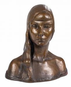 ELKAN Benno 1877-1960,Lebensgroße Büste eines Mädchens,1919,Palais Dorotheum AT 2023-11-22