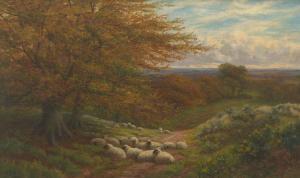 ELLEBY William Alfred,Landscape with flock of sheep resting under a tree,Aspire Auction 2016-10-29