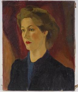 Ellerton,portrait of a woman,1947,Burstow and Hewett GB 2018-11-15