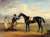 ELLIOT John Edmund,Pussy, winner of the 1834 Oaks, with her trainer,1834,Christie's 2001-06-01