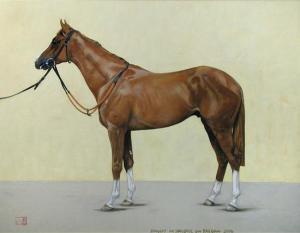 ELLIOTT Alison 1900-1900,Study of Singlet, a Chestnut Thoroughbred,Cheffins GB 2012-09-19