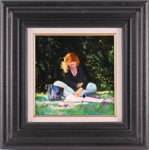 ELLIOTT Graham,Reading in the Shade, Victoria Embankment Gardens,,Dawson's Auctioneers 2022-07-28