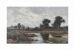 ELLIOTT James 1848-1874,Tranquil landscape with man in a punt,Bonhams GB 2005-10-18