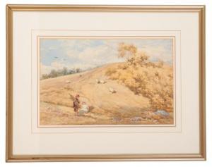 ELLIOTT OF NEWCASTLE Robinson 1814-1894,Faggot gatherers in a landscape with grazin,1885,Duke & Son 2023-01-26